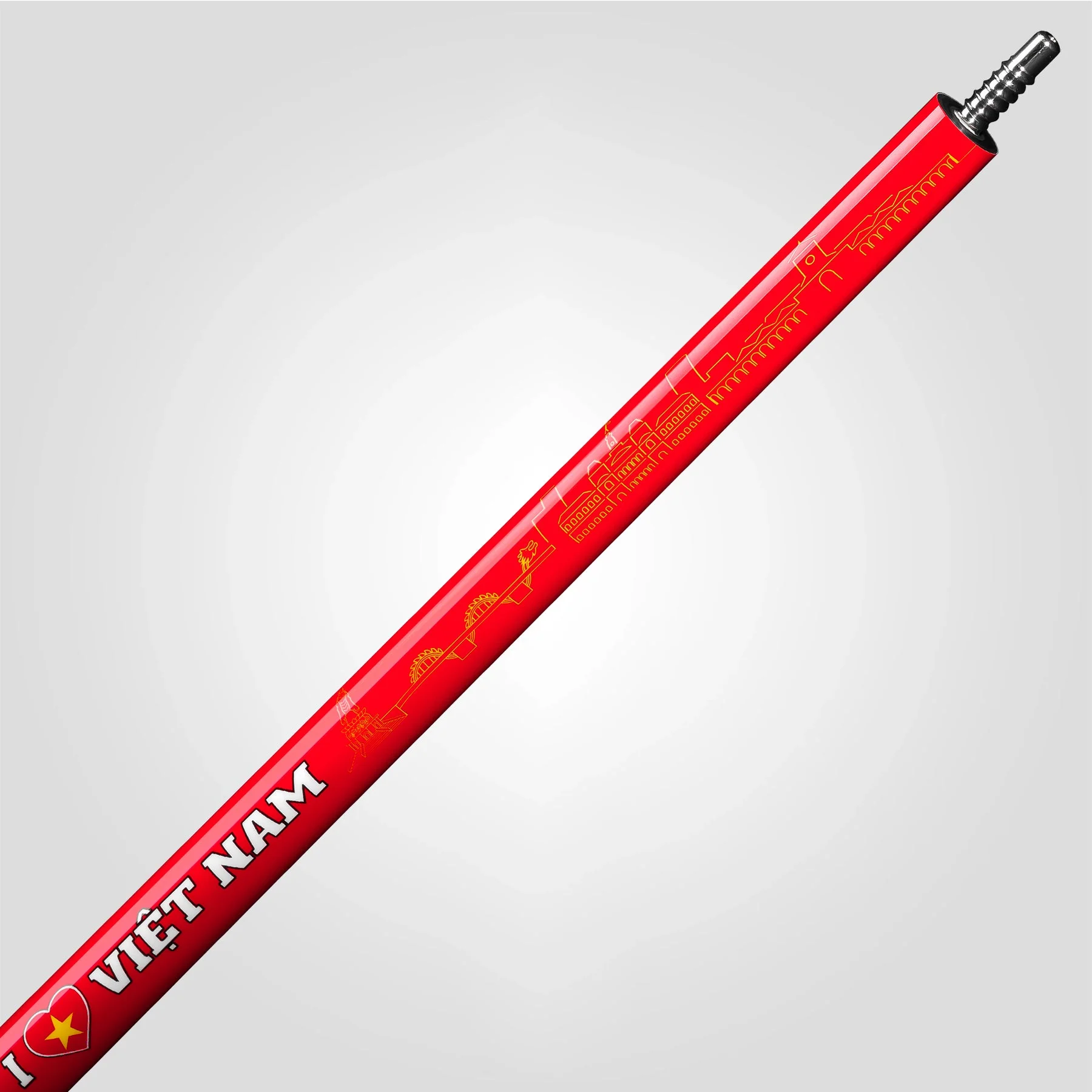 VOYAGER VIETNAM POOL CUE - RED - WRAPLESS - Image 4