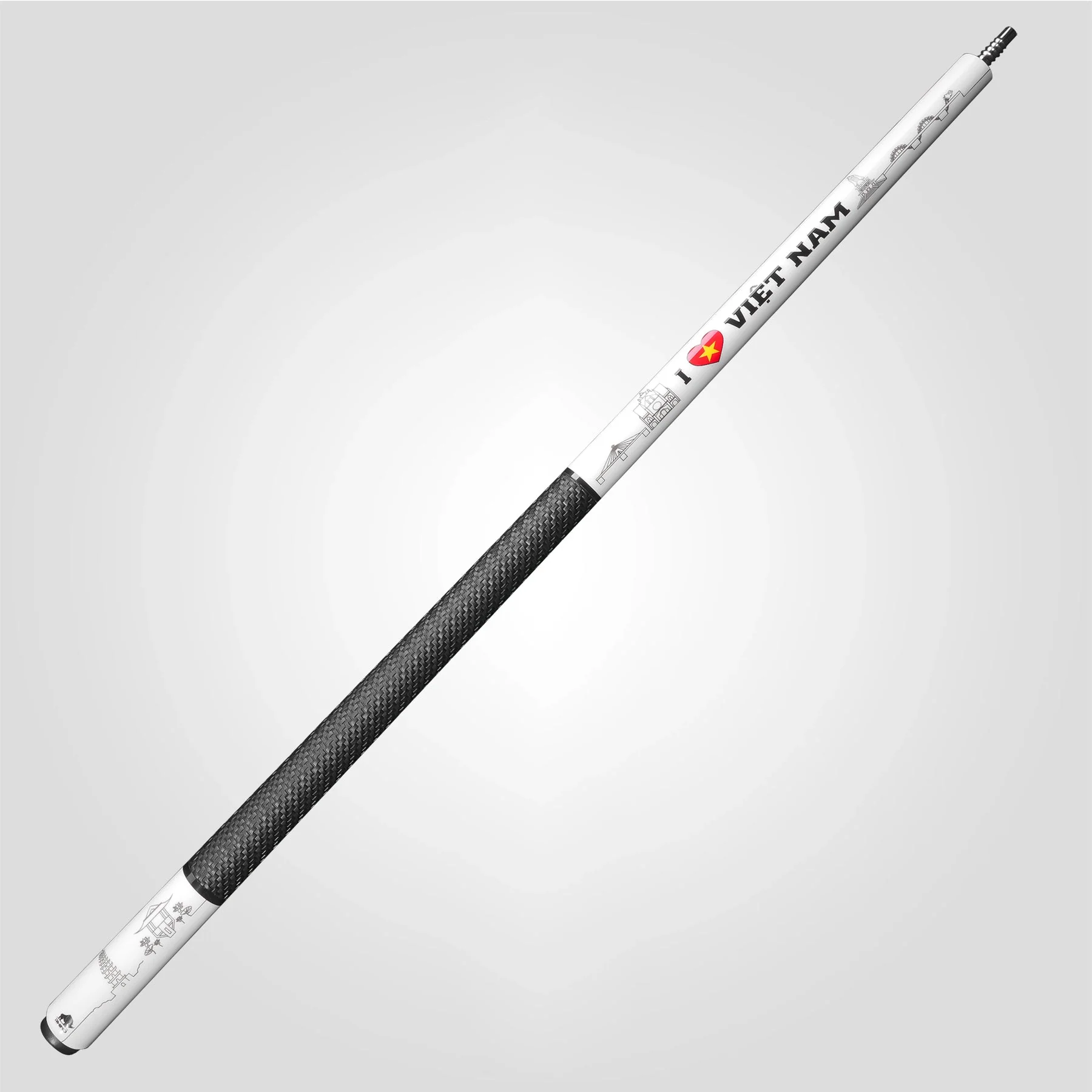 VOYAGER VIETNAM POOL CUE - WHITE - SPORT WRAP - Image 2