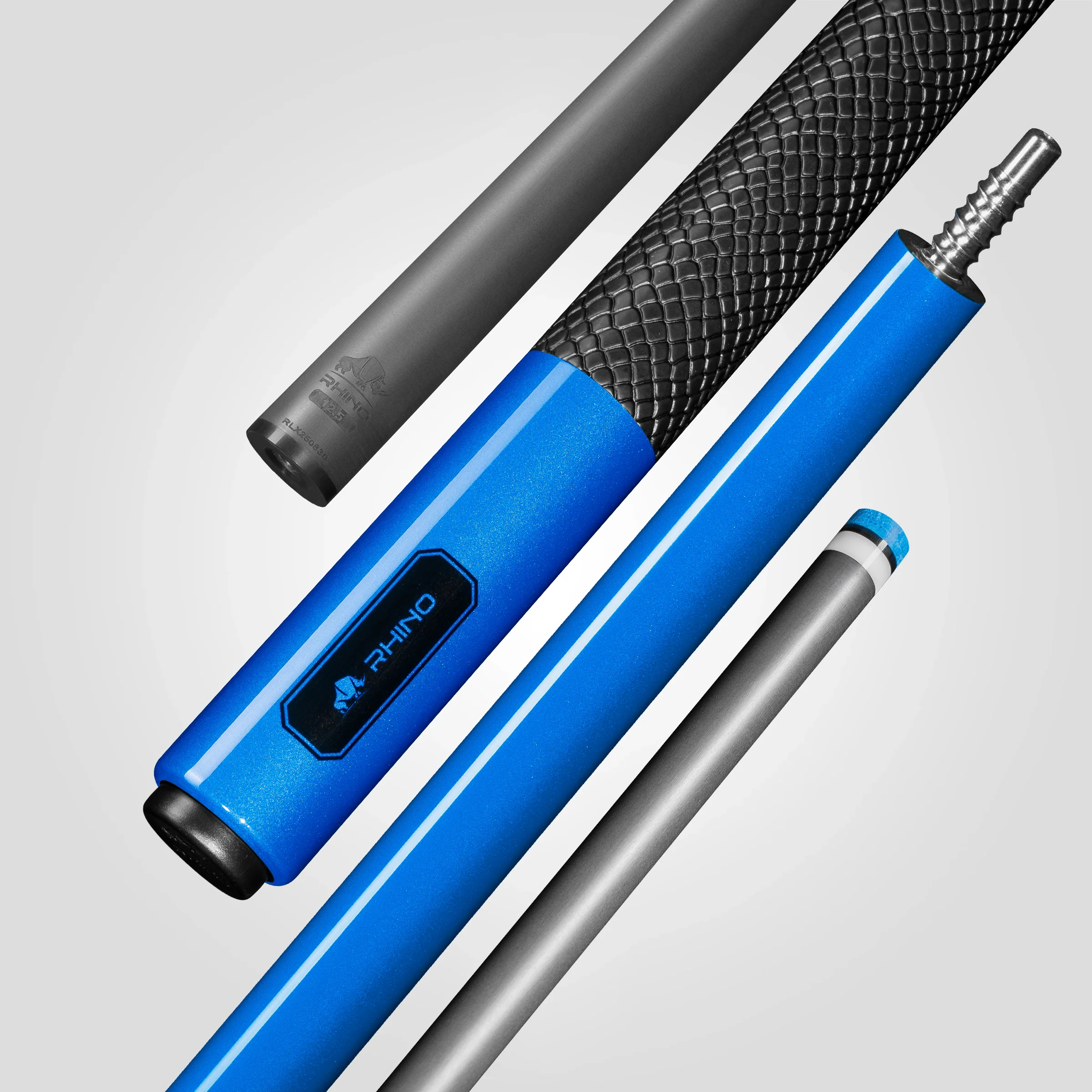 LUMINAX POOL CUE - OCEAN BLUE - SPORT WRAP