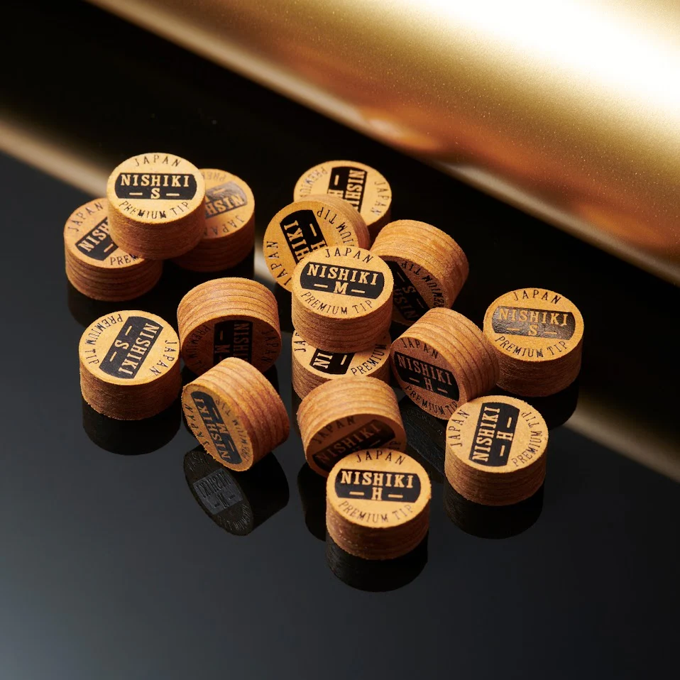 NISHIKI PREMIUM POOL CUE TIP - BROWN