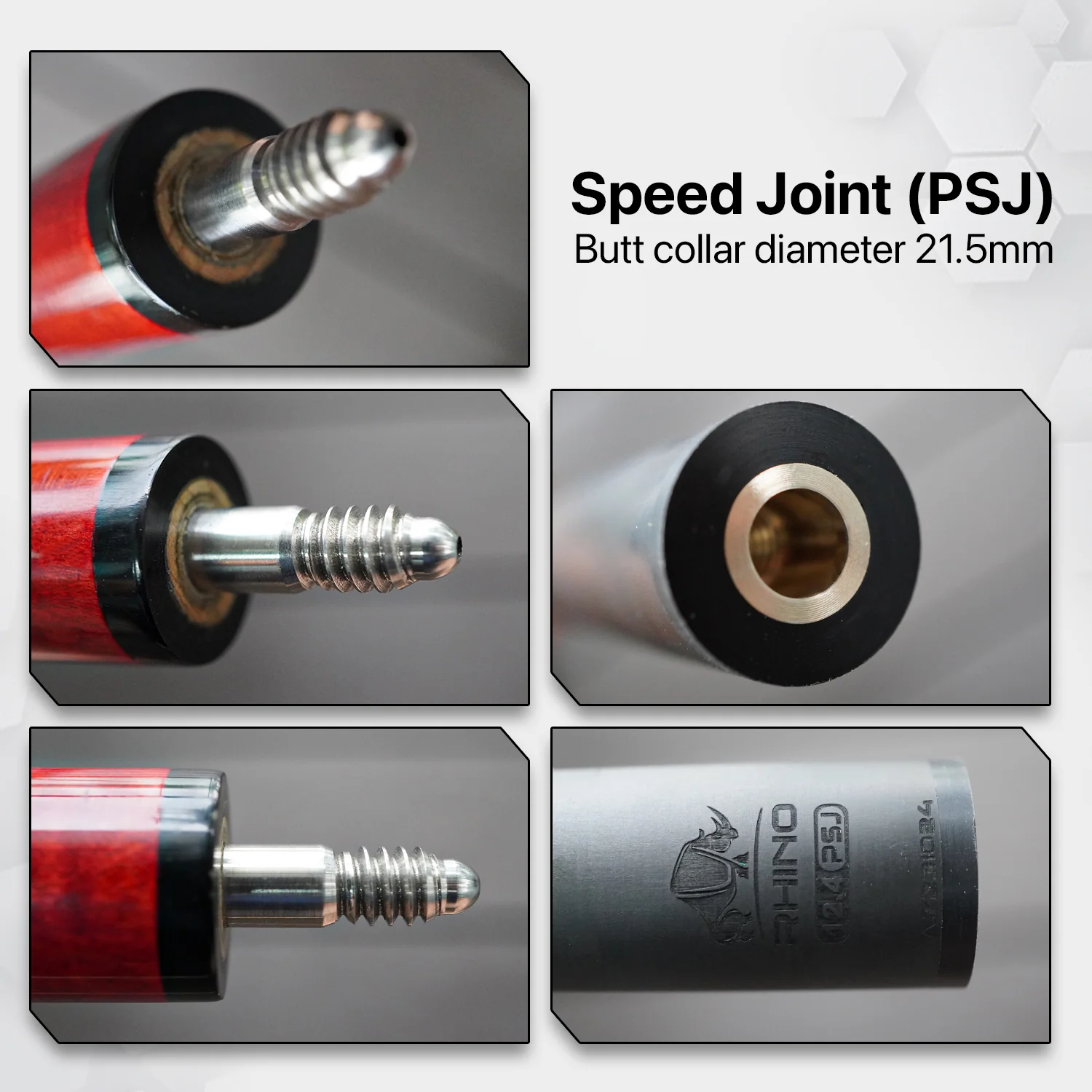 Rhino - 30" / Speed Joint (PSJ) Carbon Pool Cue Single Shaft - Image 6