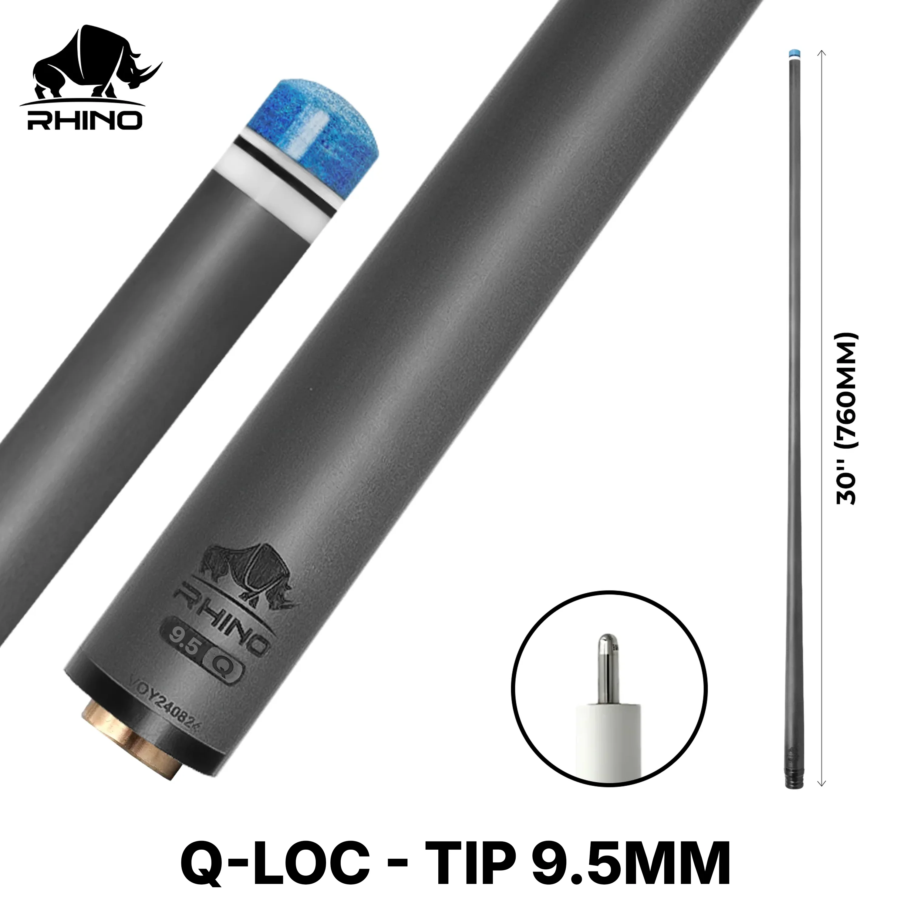 Rhino - 30" / Q-loc Carbon Pool Cue Single Shaft - Image 15
