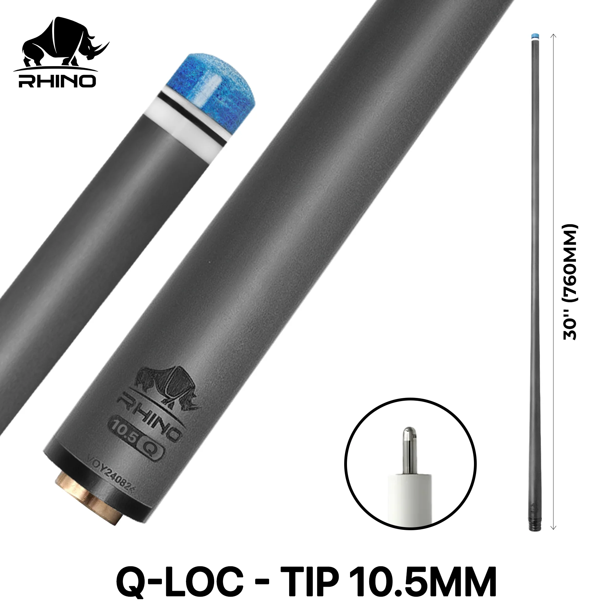 Rhino - 30" / Q-loc Carbon Pool Cue Single Shaft - Image 6