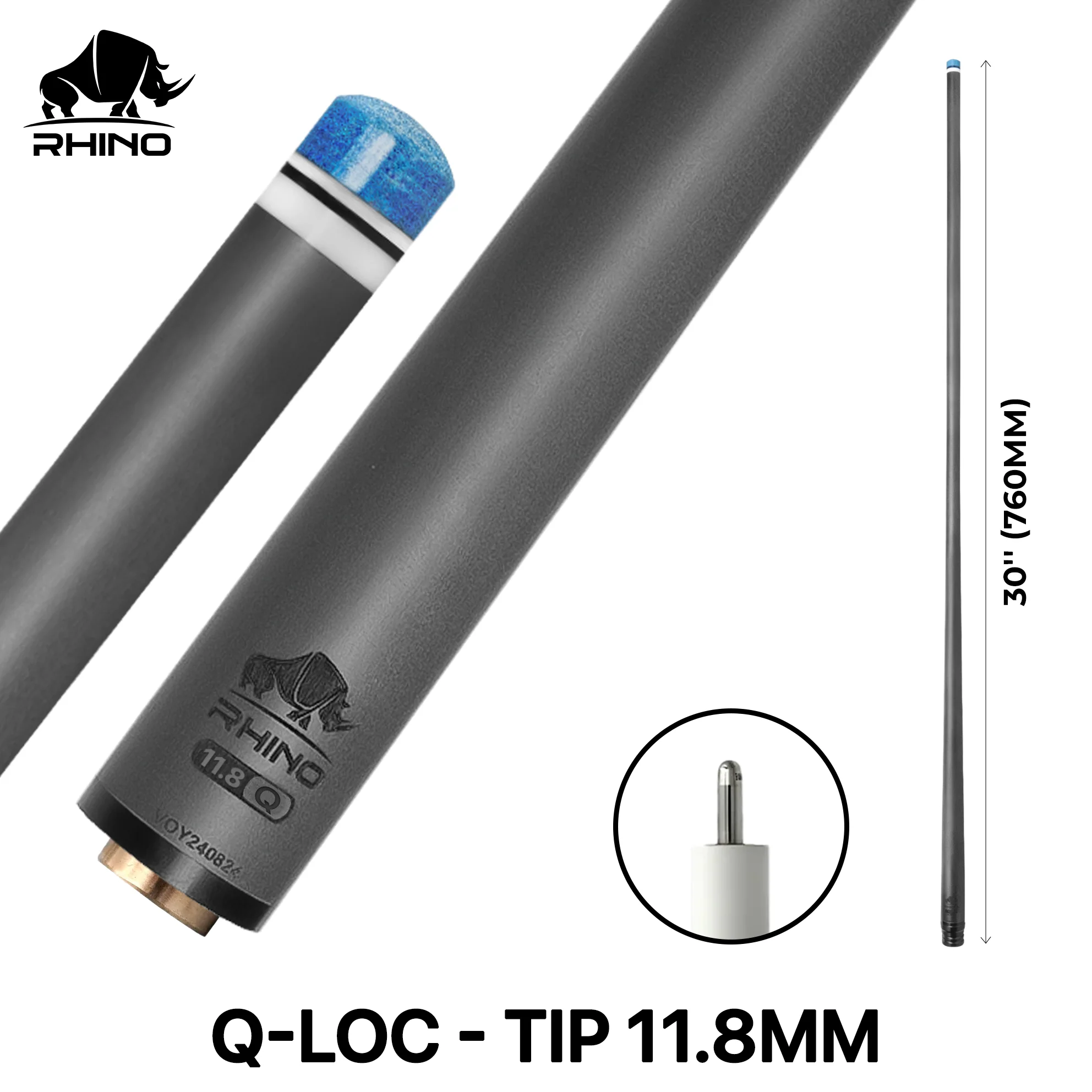 Rhino - 30" / Q-loc Carbon Pool Cue Single Shaft - Image 7