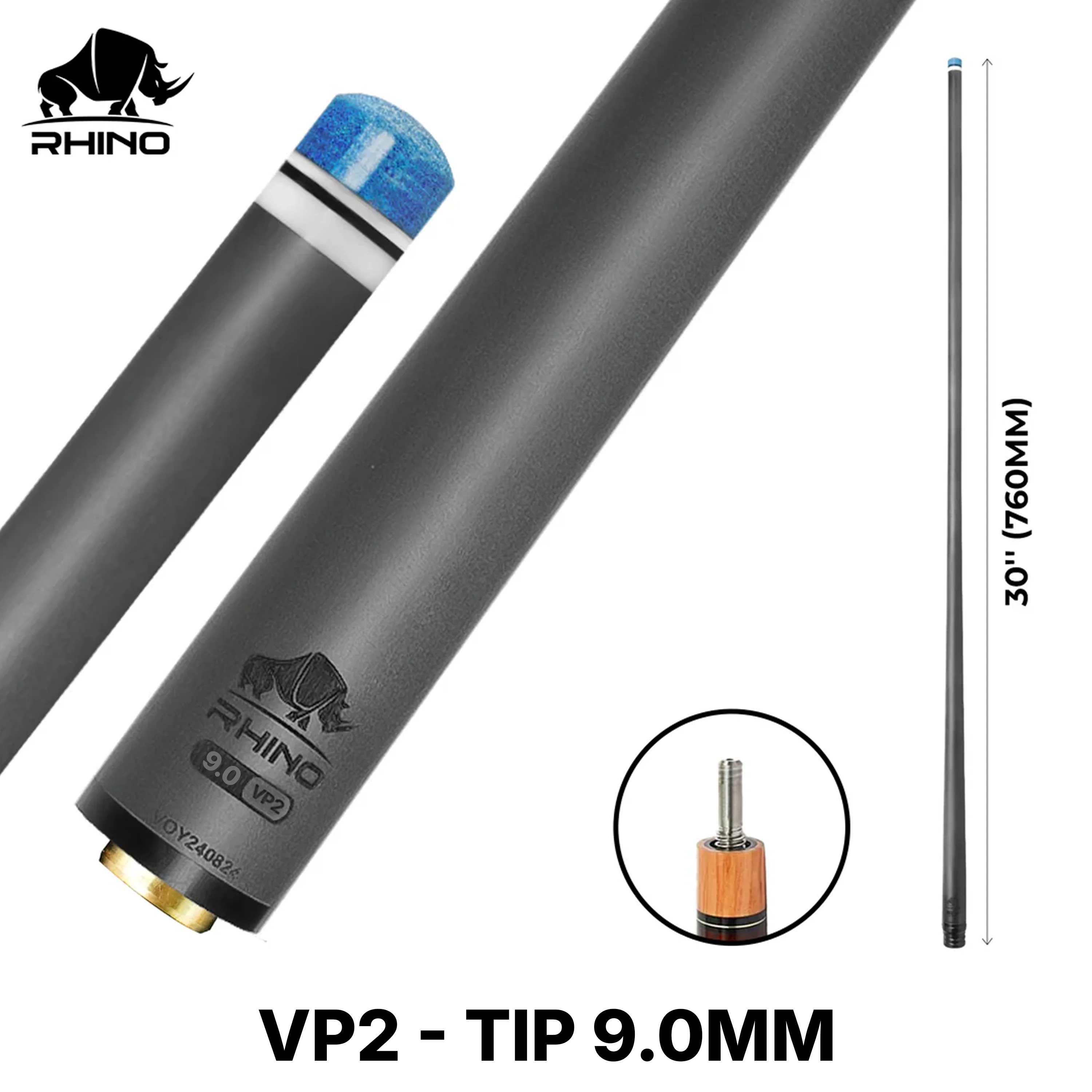 Rhino - 30" / VP2 Carbon Pool Cue Single Shaft - Image 16