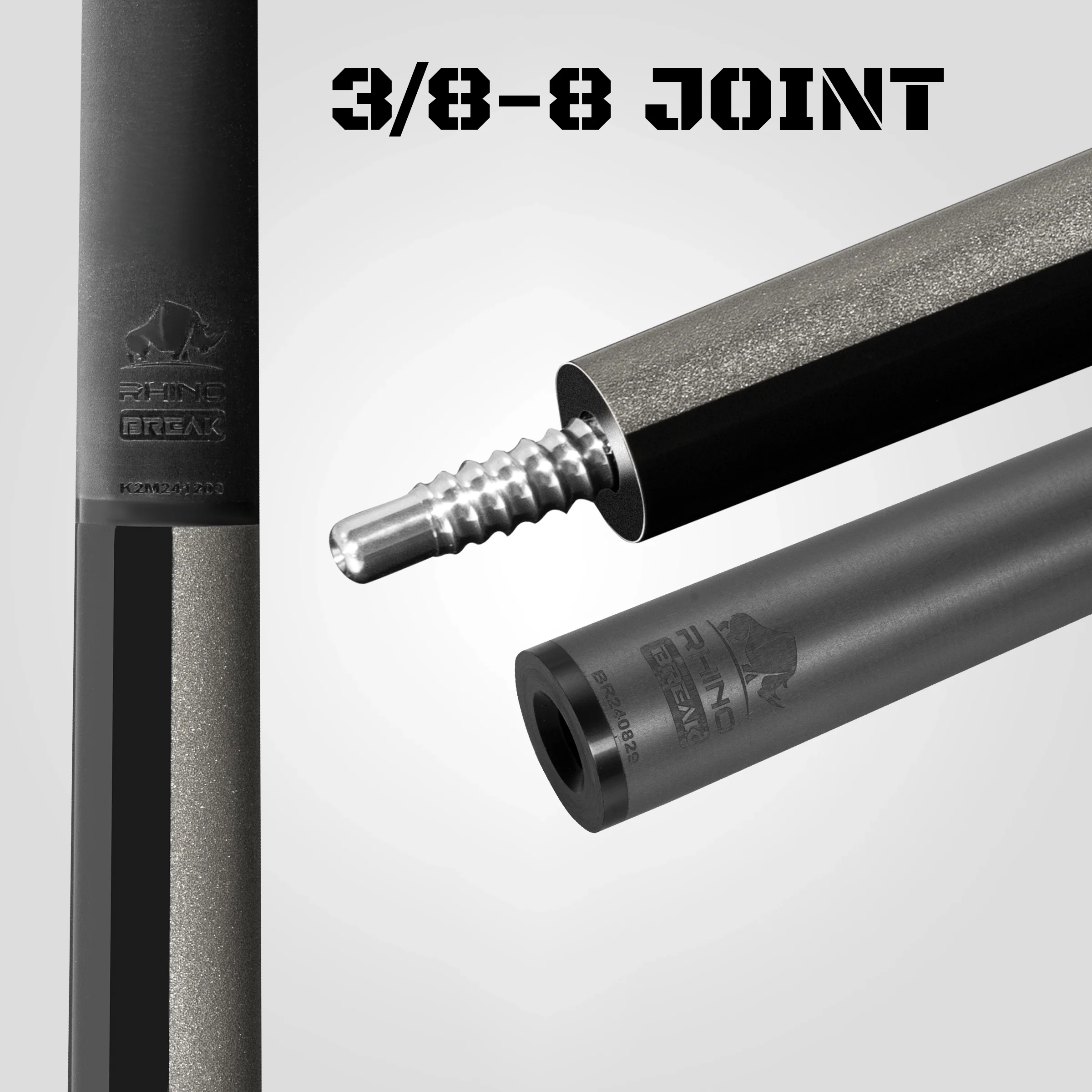 RHINO KOMET II Break Cue - Black & Gray - Image 8