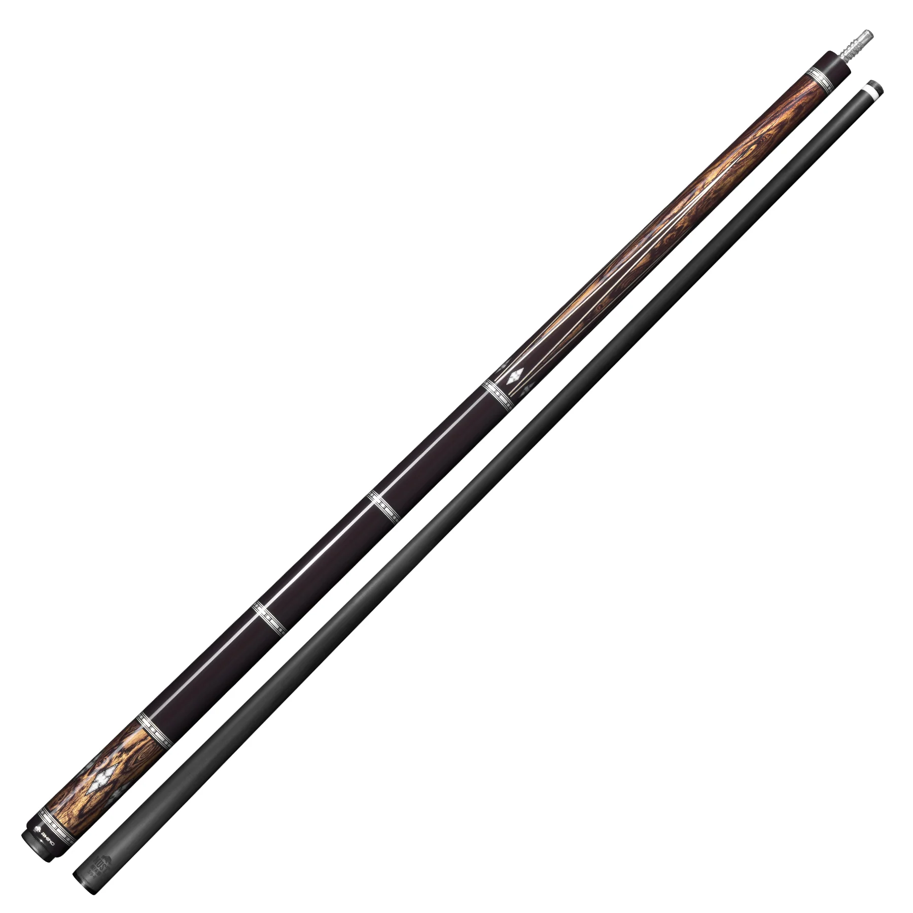 RHINO MUST POOL CUE - MU2 BOCOTE EBONY DIAMOND - Image 2