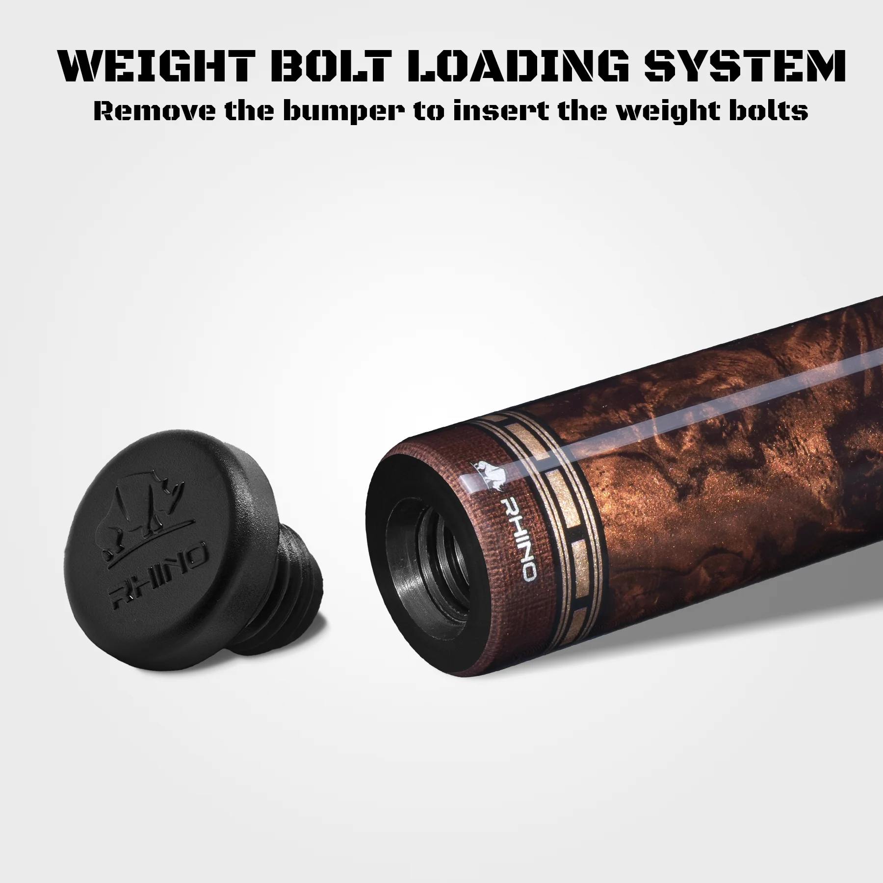 RHINO MUST POOL CUE - MU1 BURL BLUEPOINT - Image 7