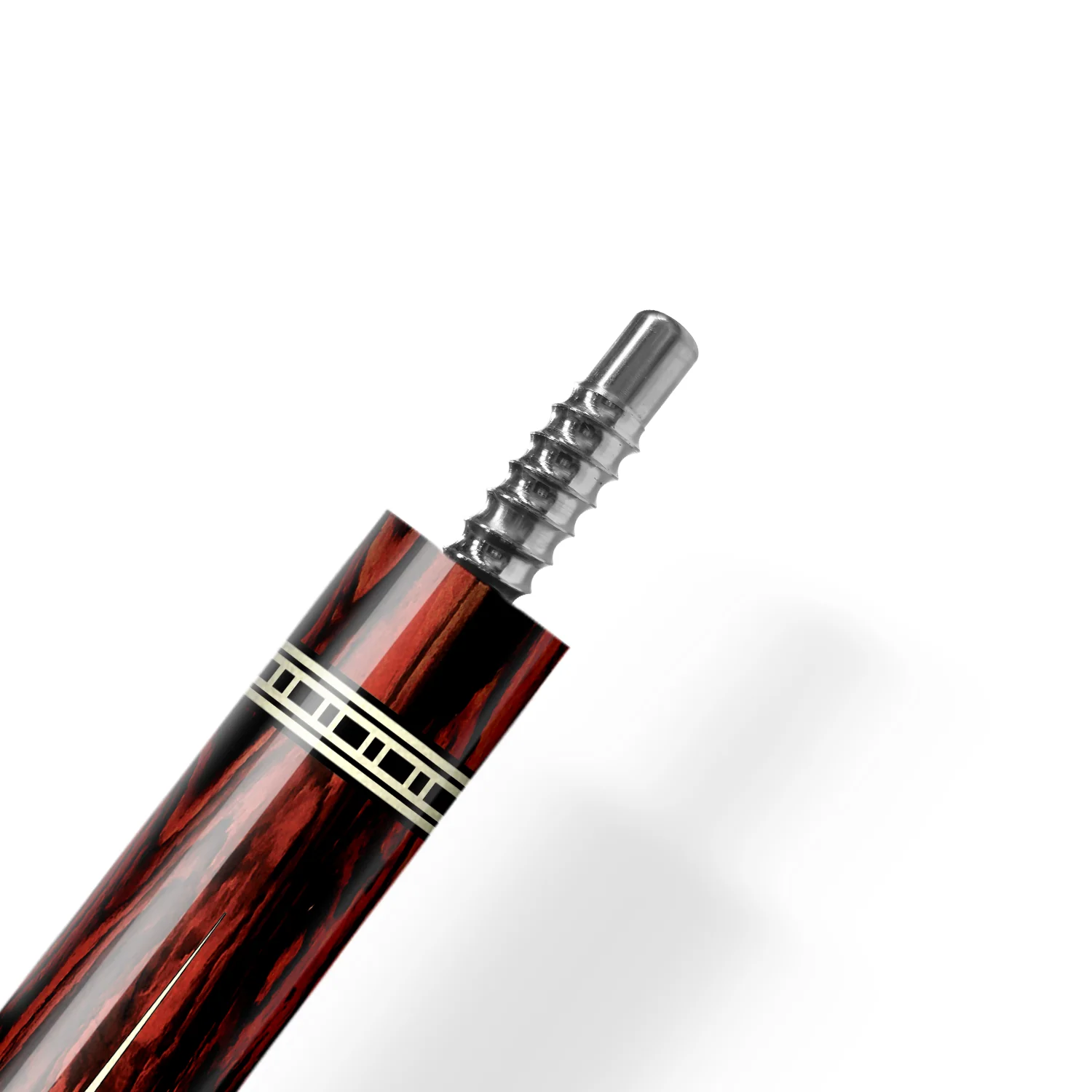 Rhino RETRÔ Cue Butt - Cocobolo - Lizard Embossed Microfiber Leather Wrap & Point - Image 5