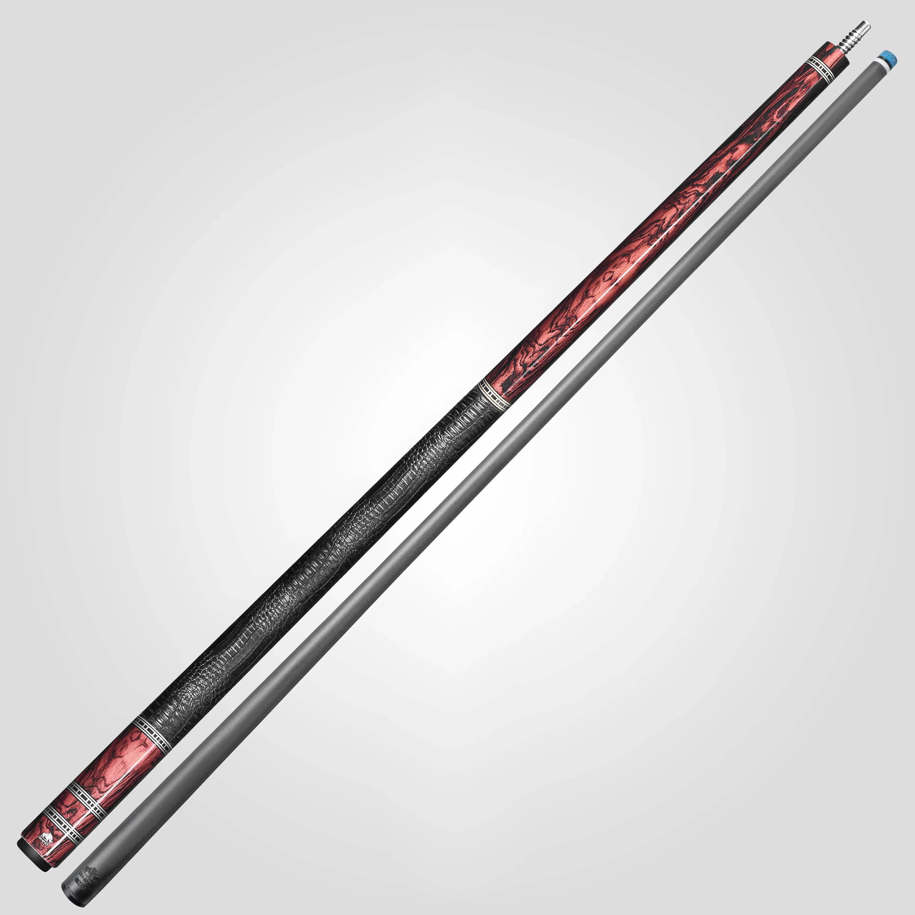 Rhino RETRÔ Pool Cue - Cocobolo - Crocodile Embossed Microfiber Leather Wrap - Image 2