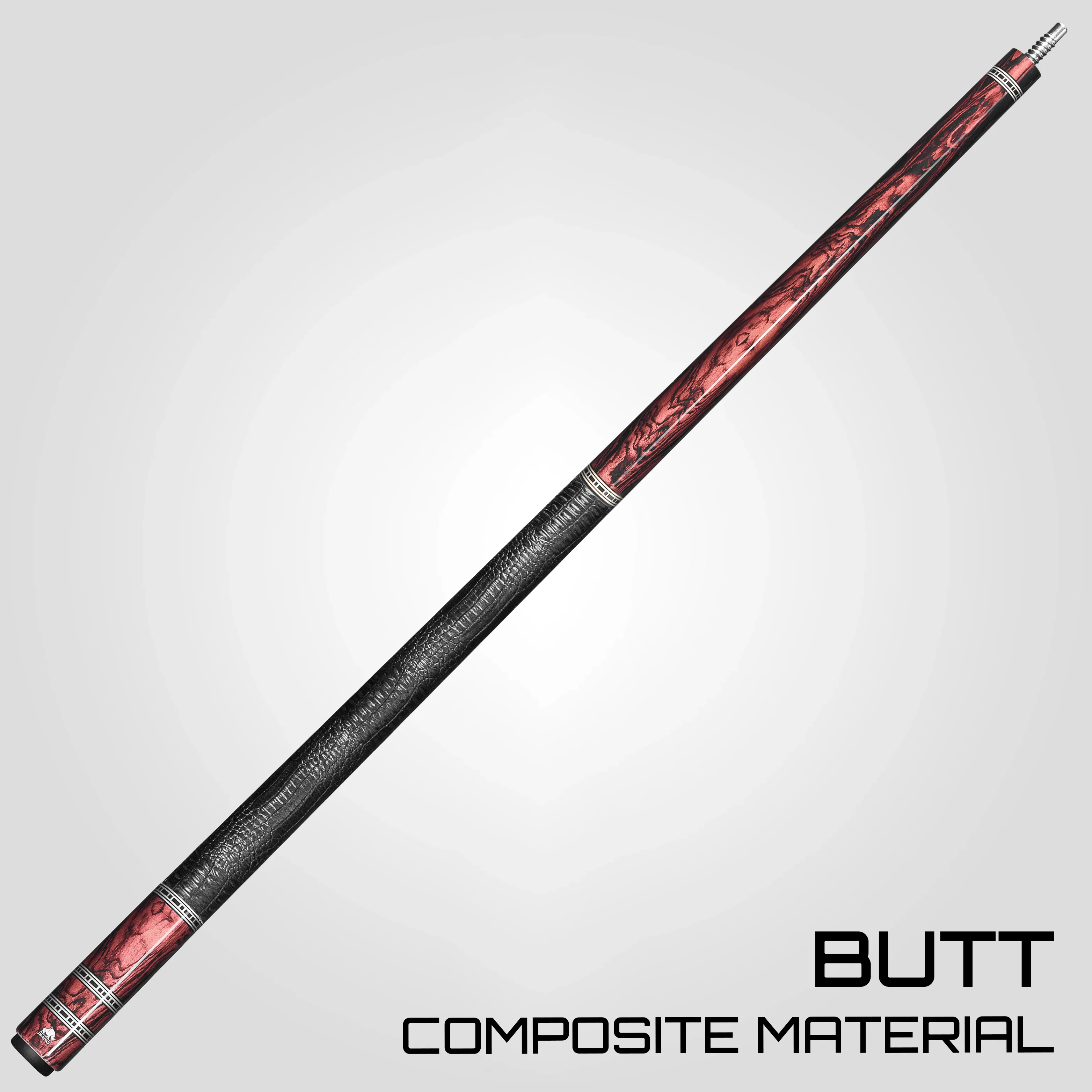 Rhino RETRÔ Pool Cue - Cocobolo - Crocodile Embossed Microfiber Leather Wrap - Image 3