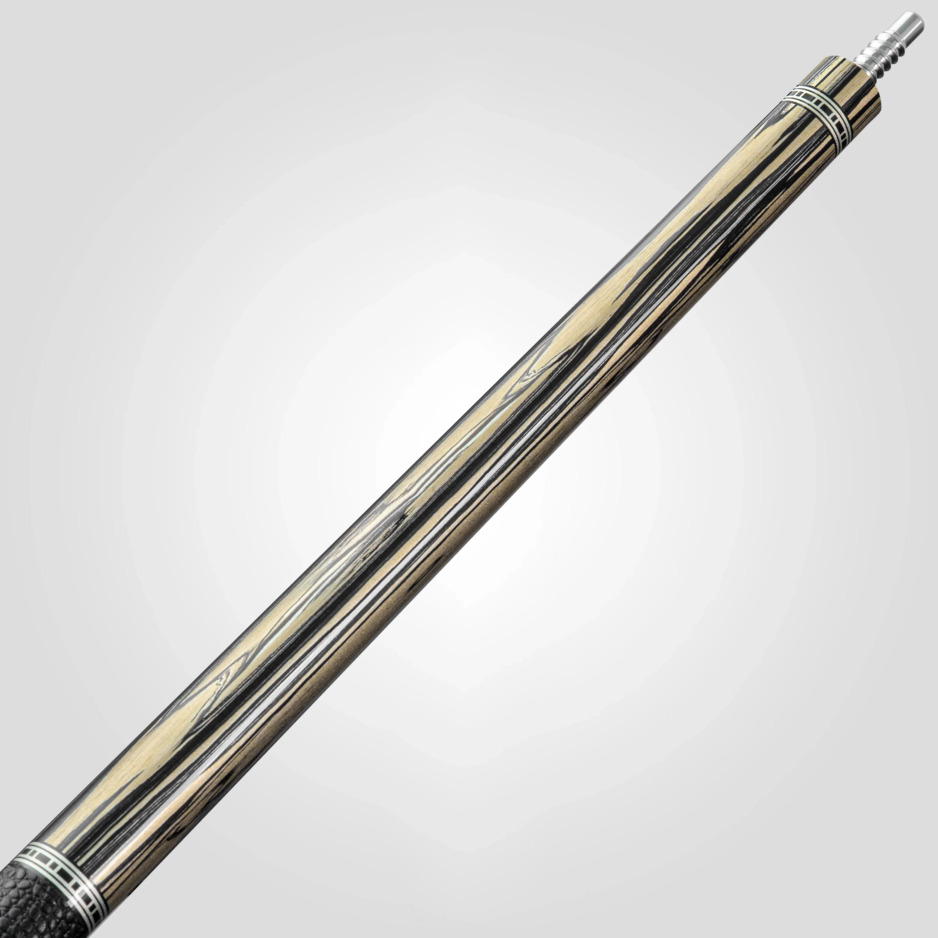 Rhino RETRÔ Pool Cue - Pale Moon Ebony - Crocodile Embossed Microfiber Leather Wrap - Image 4