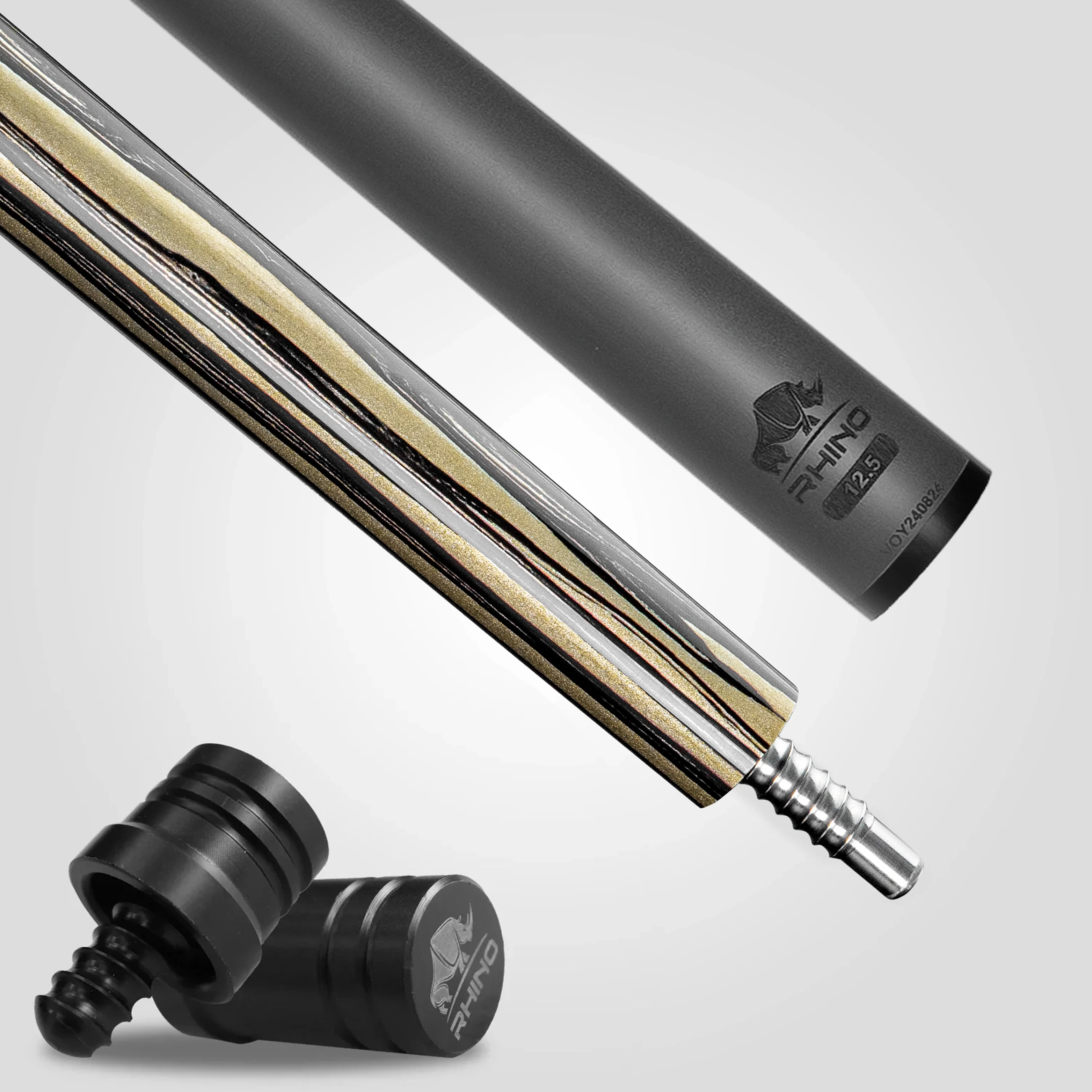 Rhino RETRÔ Pool Cue - Pale Moon Ebony - Wrapless - Image 8