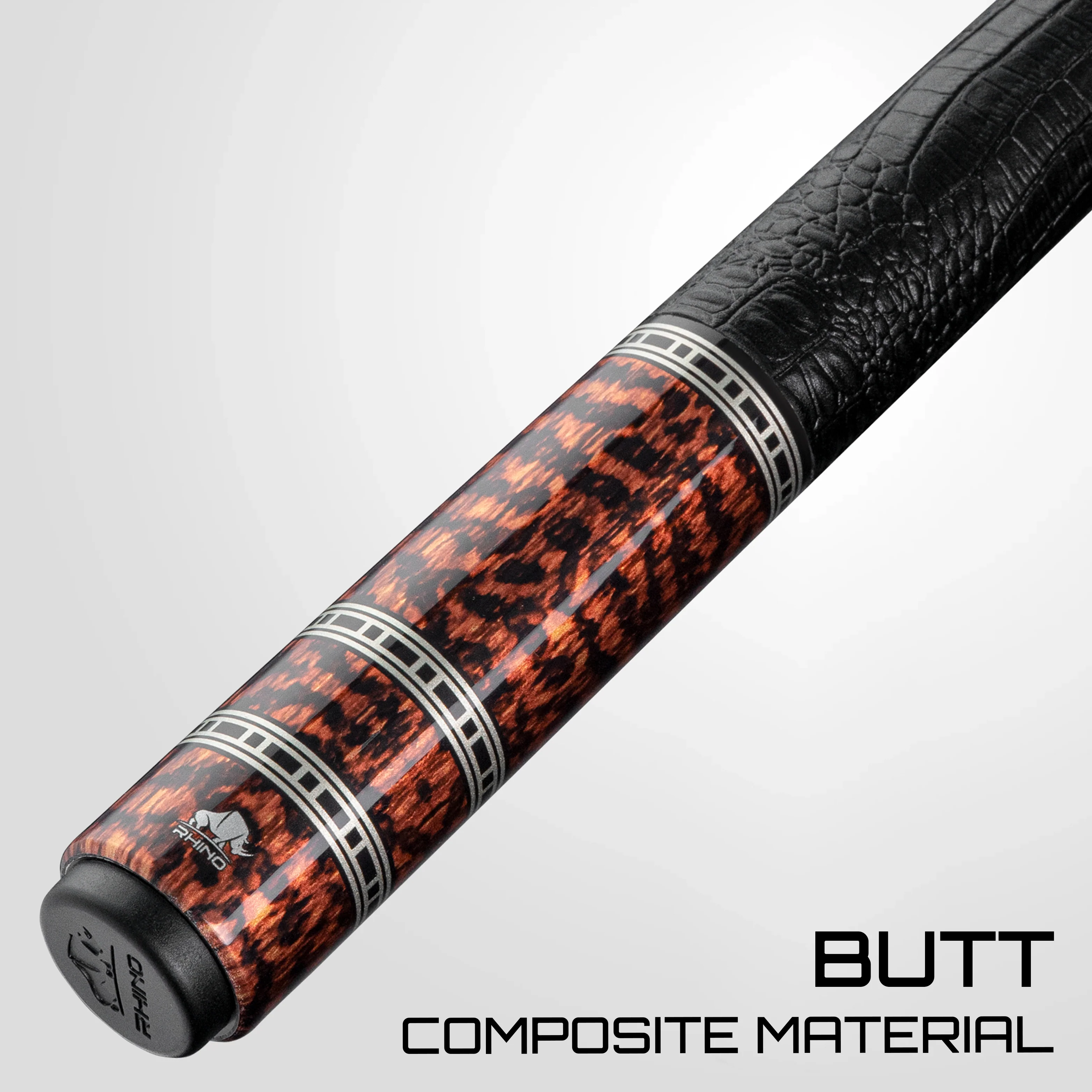 Rhino RETRÔ Pool Cue - Snake - Crocodile Embossed Microfiber Leather Wrap - Image 6