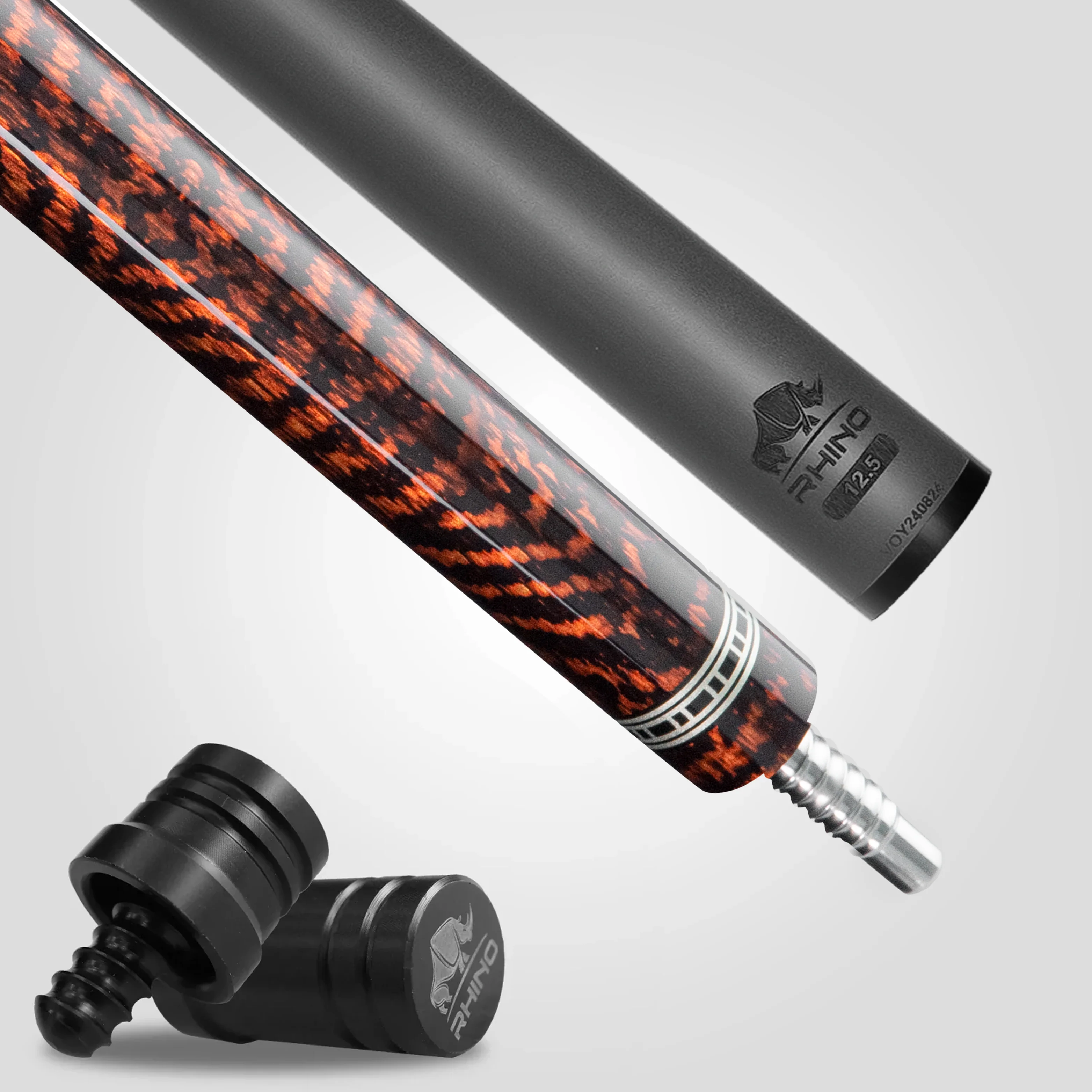 Rhino RETRÔ Pool Cue - Snake - Crocodile Embossed Microfiber Leather Wrap - Image 8