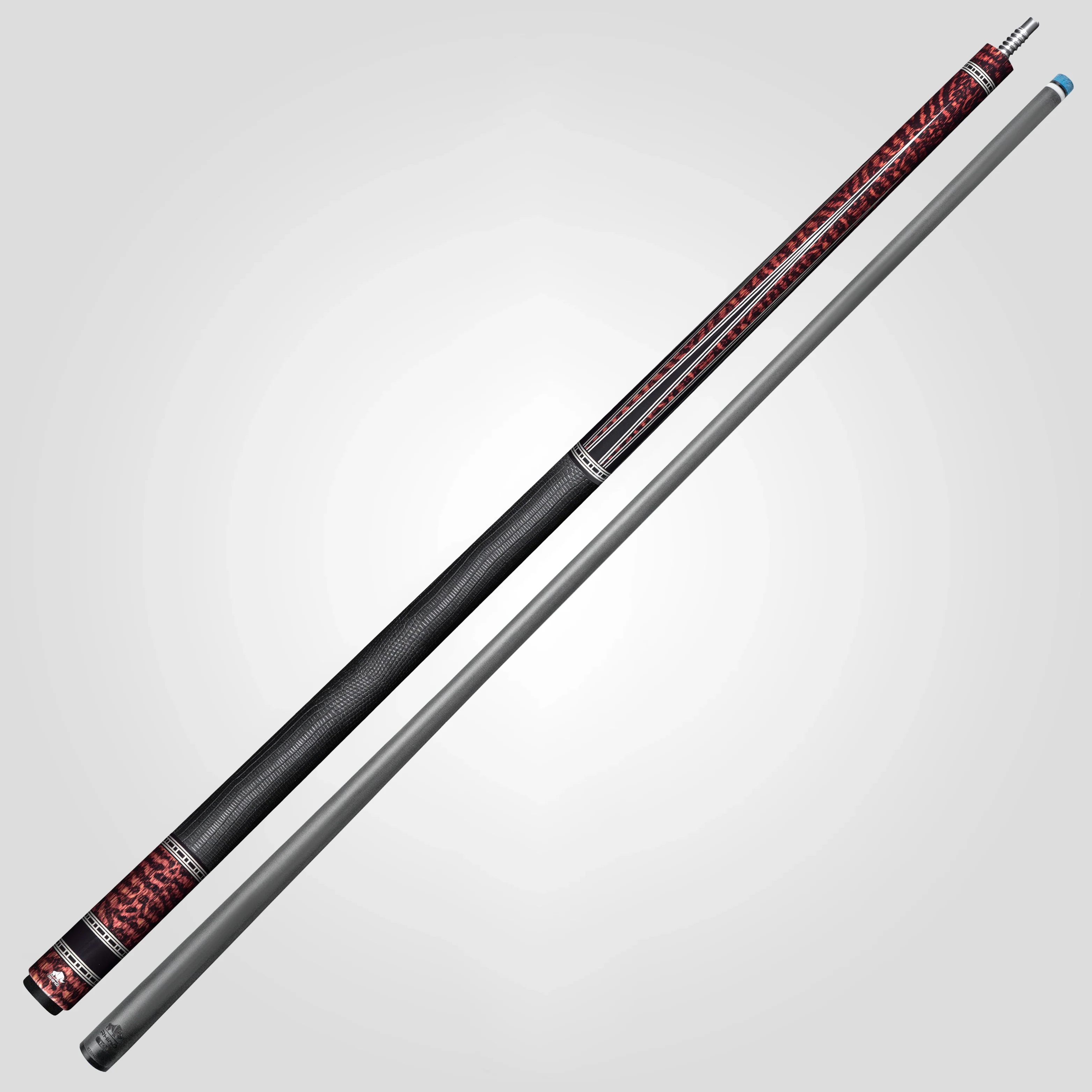 Rhino RETRÔ Pool Cue - Snake - Lizard Embossed Microfiber Leather Wrap & Point - Image 2