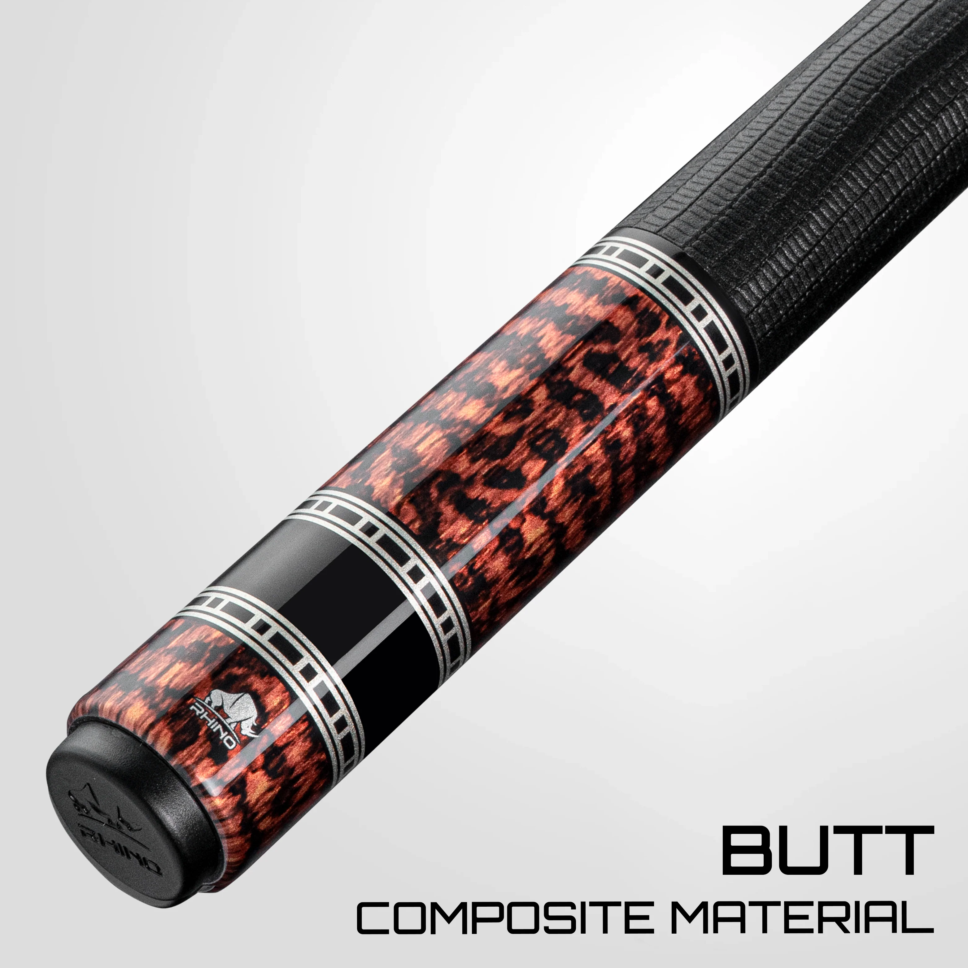 Rhino RETRÔ Pool Cue - Snake - Lizard Embossed Microfiber Leather Wrap & Point - Image 6