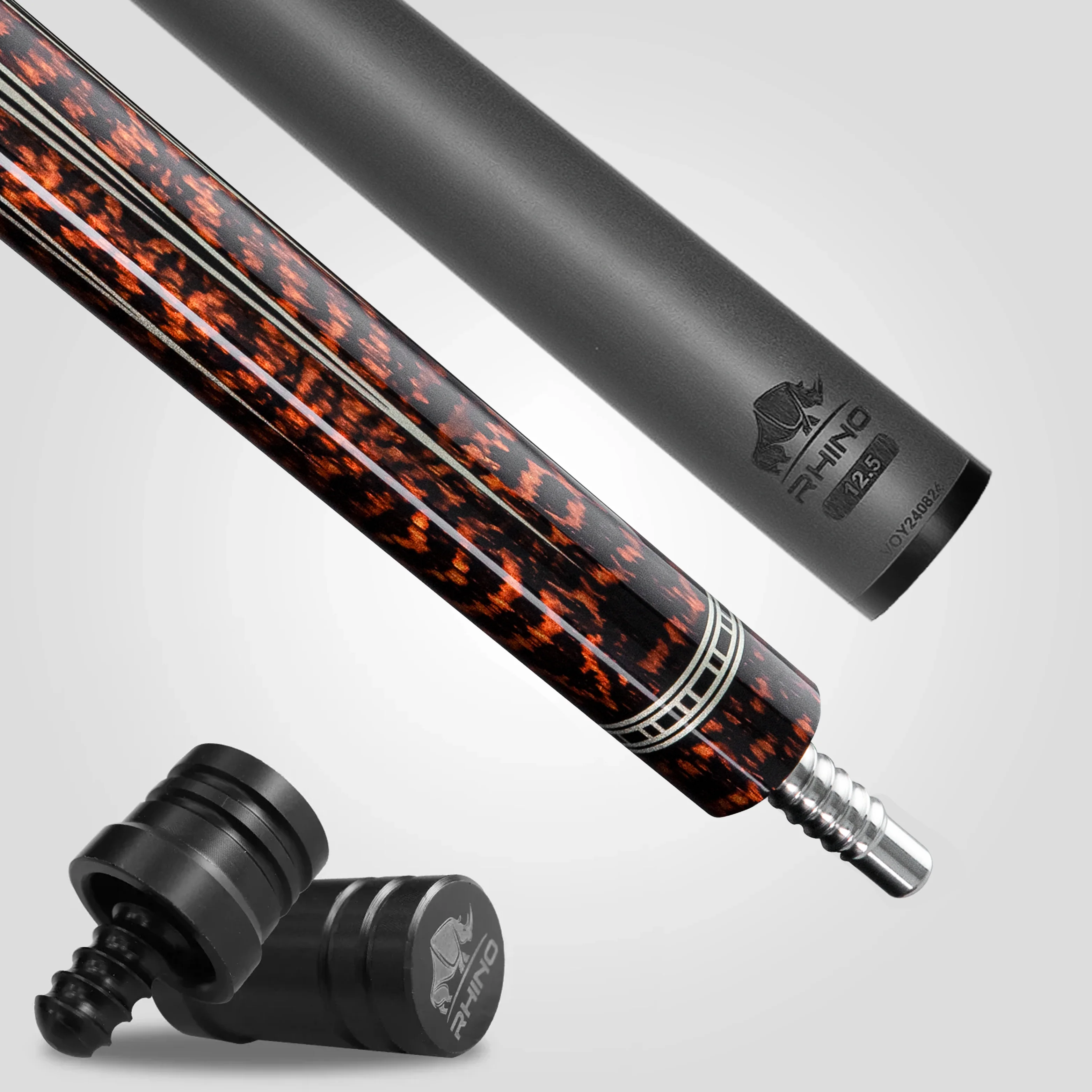 Rhino RETRÔ Pool Cue - Snake - Lizard Embossed Microfiber Leather Wrap & Point - Image 8