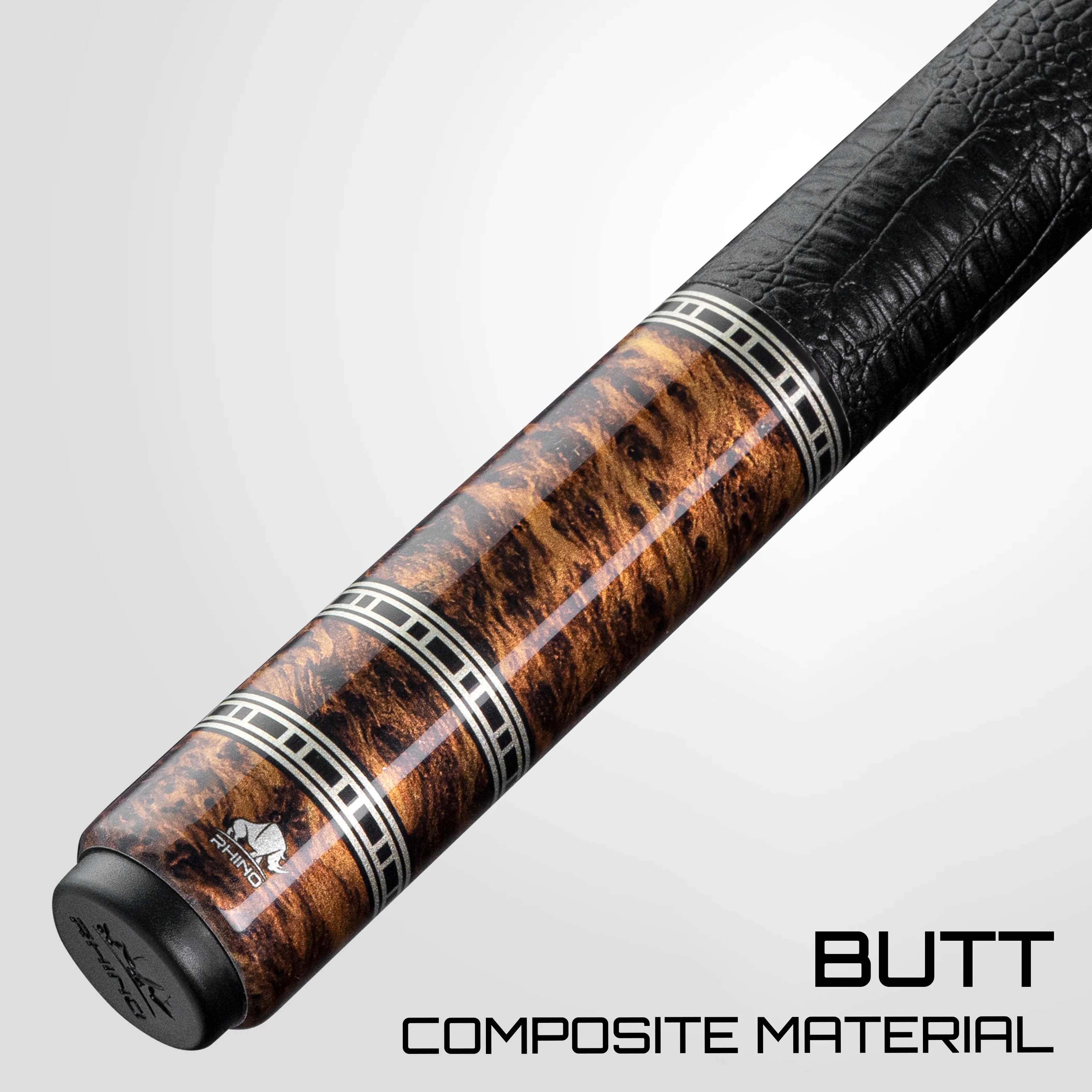 Rhino RETRÔ Pool Cue - Thuya - Crocodile Embossed Microfiber Leather Wrap - Image 6