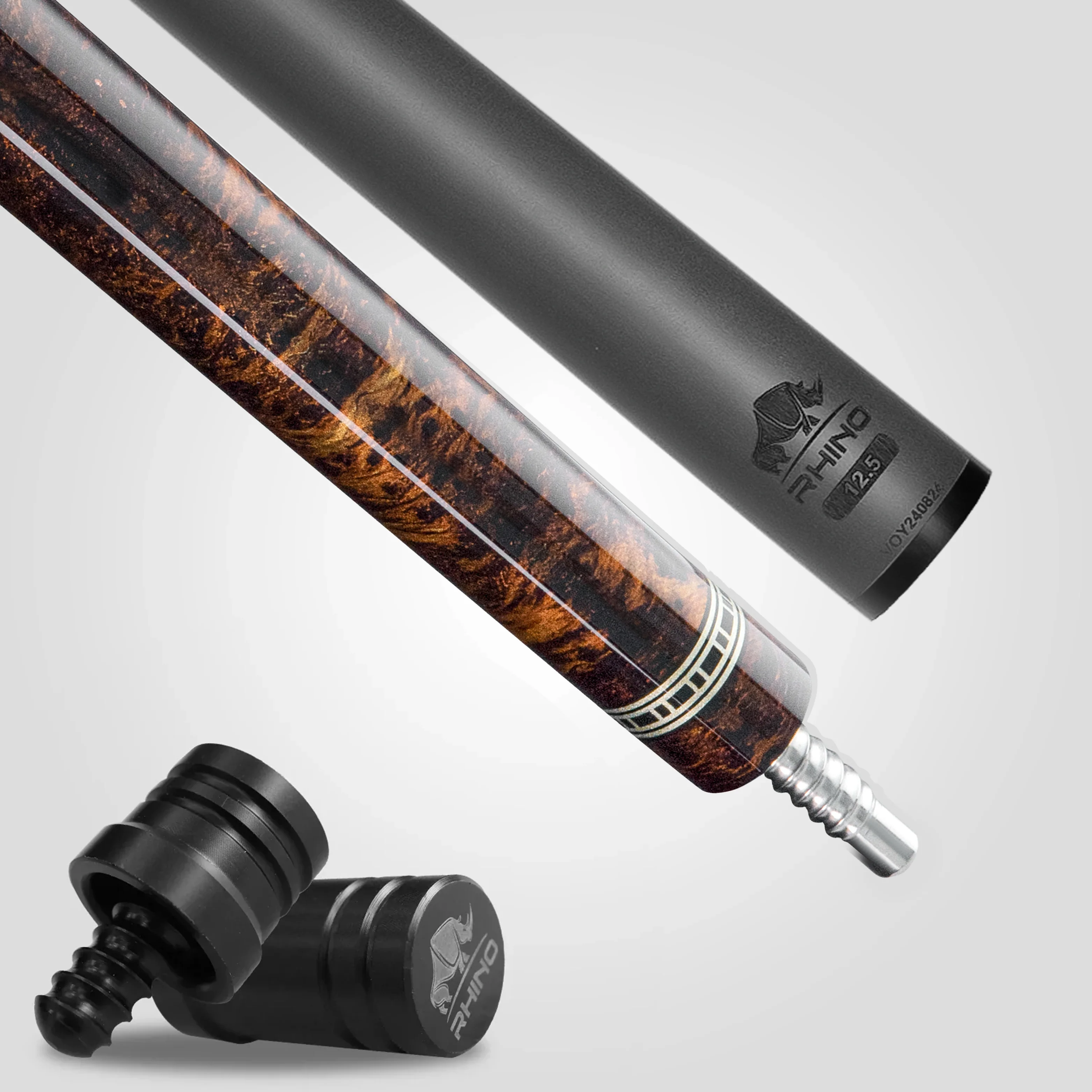 Rhino RETRÔ Pool Cue - Thuya - Crocodile Embossed Microfiber Leather Wrap - Image 8